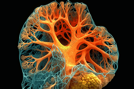 3D肺部模型结构图片