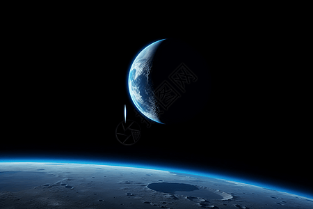 火箭绕地球飞行图片