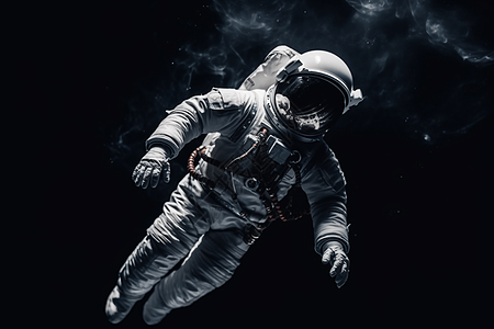 失重环境中漂浮的宇航员图片