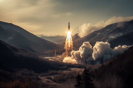 火箭发射场景图片