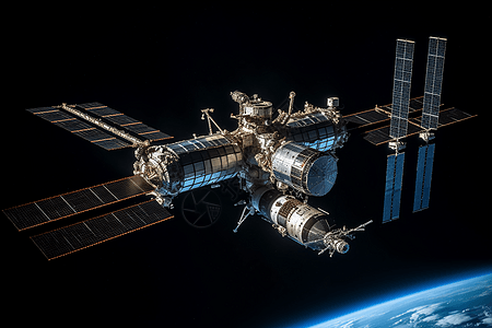 与国际空间站对接的航天器图片