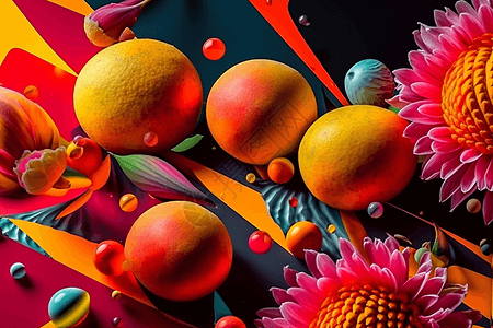 水果抽象背景图片