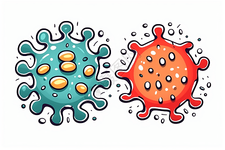 卡通版本的细菌图片