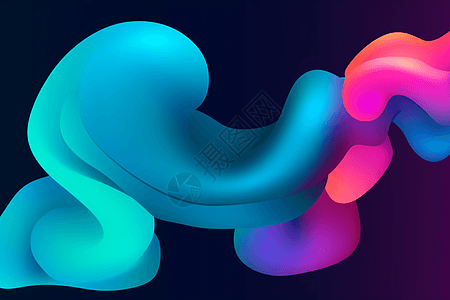 3d抽象彩色扭曲液体背景海报图片