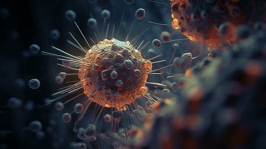 免疫系统防御渲染图背景图片