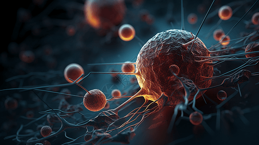 免疫系统防御3D设计图背景图片