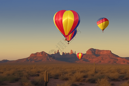 3d气球亚利桑那气球3D渲染图背景