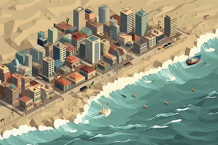 风暴潮对沿海城市的破坏插图图片