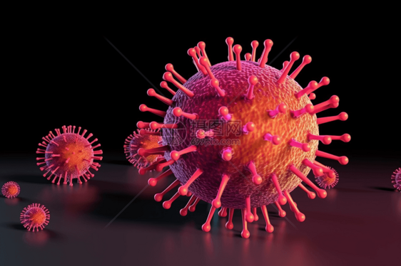 冠状病毒概念3d插图图片