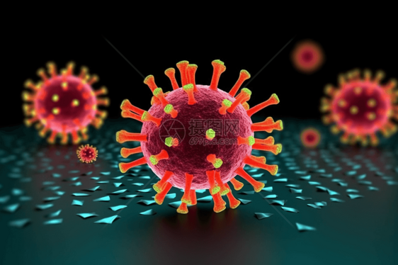冠状病毒3d渲染插图图片