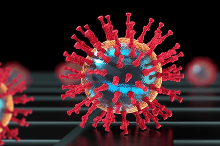 冠状病毒3d插图图片
