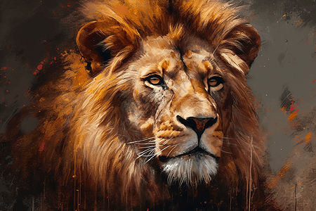 狮子肖像图片
