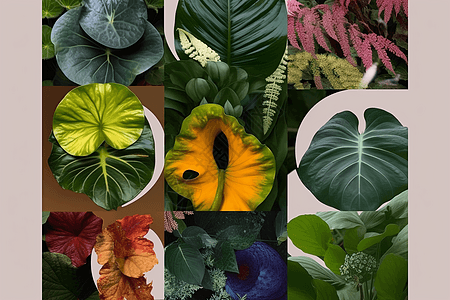 感知植物拼贴图片