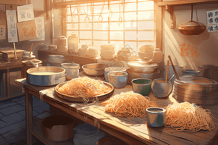 中国传统厨房背景图片