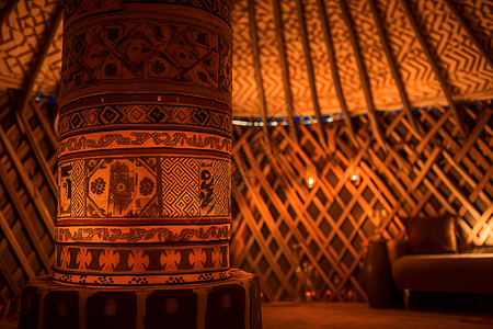 传统蒙古包背景图片