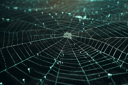 蜘蛛网的二进制数字背景图片