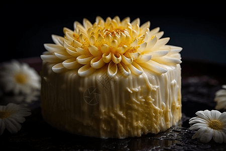 菊花蛋糕设计图片