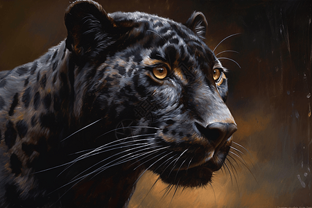 豹子野生的黑豹设计图片