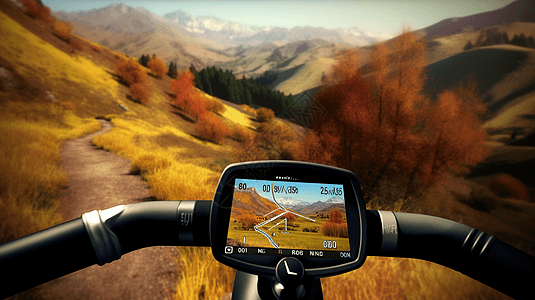 自行车野外导航系统图片