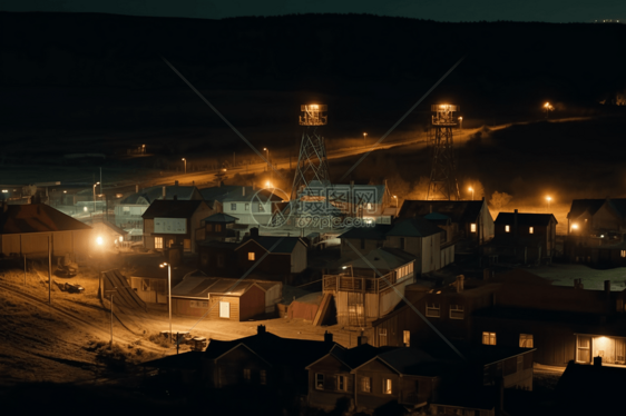 夜间煤矿背景图片