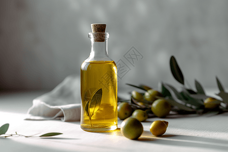 橄榄油产品特写背景图片