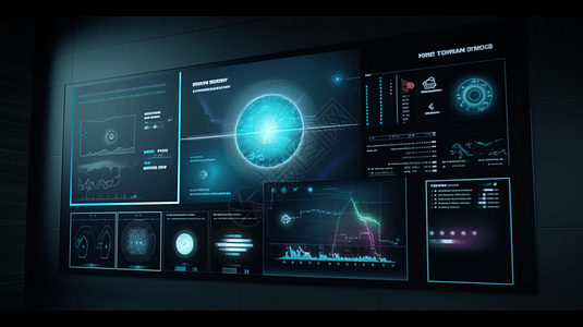 屏幕墙高科技虚拟显示器设计图片