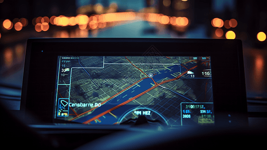 引导驾驶员的GPS系统图片