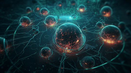 干细胞的3D概念渲染图背景图片