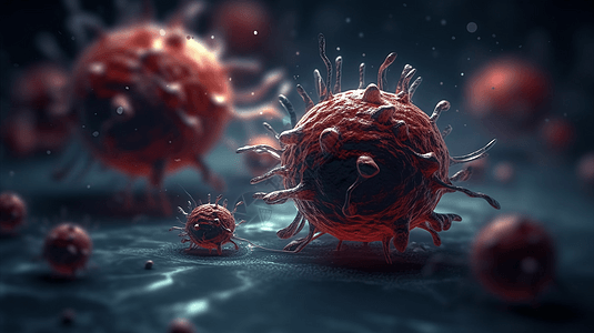 癌细胞创意渲染图图片