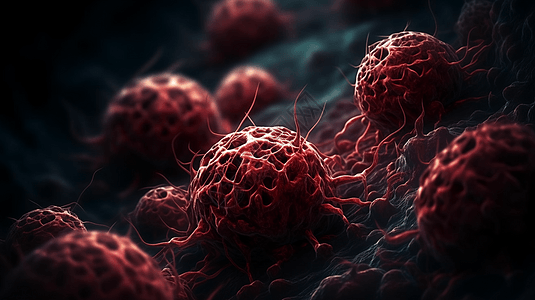 癌细胞3D渲染图图片