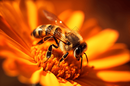 蜜蜂的特写图片