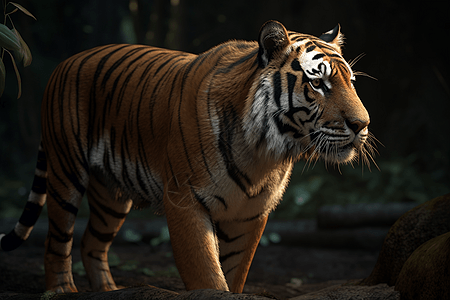 老虎在丛林图片
