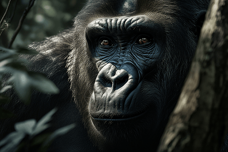 森林里的大猩猩图片