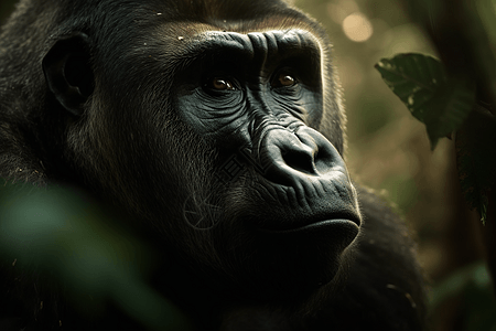 忧郁的大猩猩图片