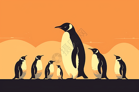 企鹅家族背景图片