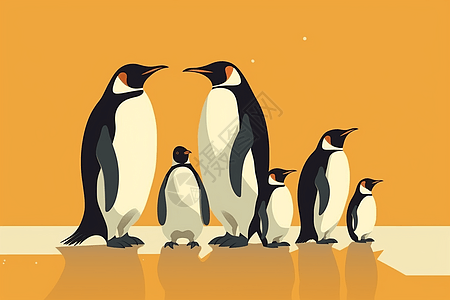 企鹅家庭图片