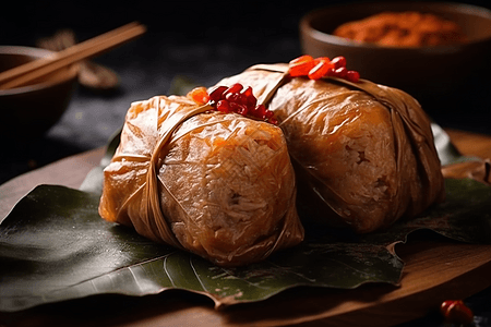 咸肉粽子端午节粽子高清图片