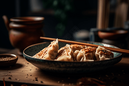 一日三餐之锅贴高清图片