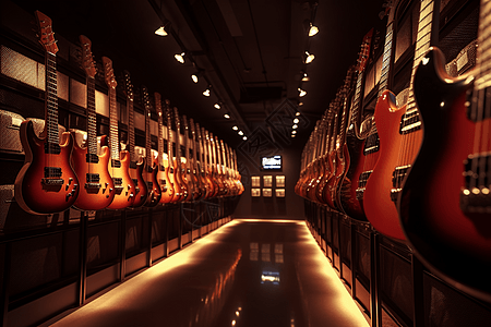 音乐中心吉他展示中心背景