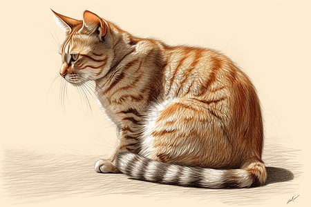 橘猫插画图片