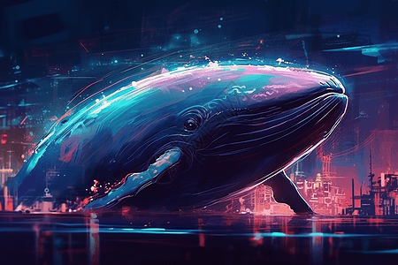 霓虹灯鲸鱼图片