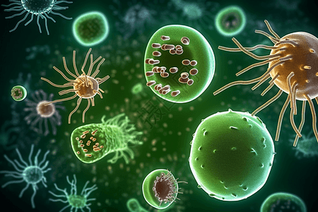 各种细菌的卡通图图片