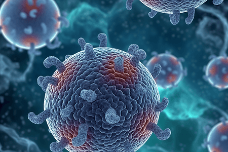 3d医学背景与寨卡病毒细胞高清图片