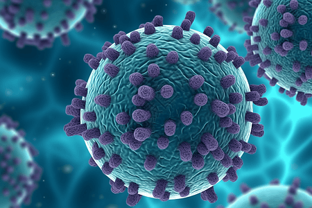 3d医学背景与寨卡病毒细胞高清图片