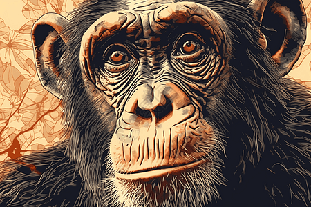 黑猩猩的肖像图片
