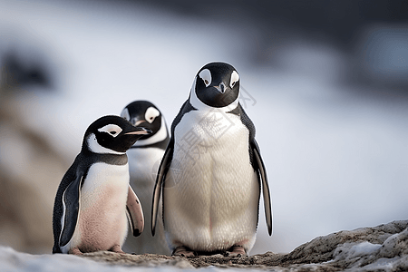 两只可爱企鹅可爱的企鹅家族背景