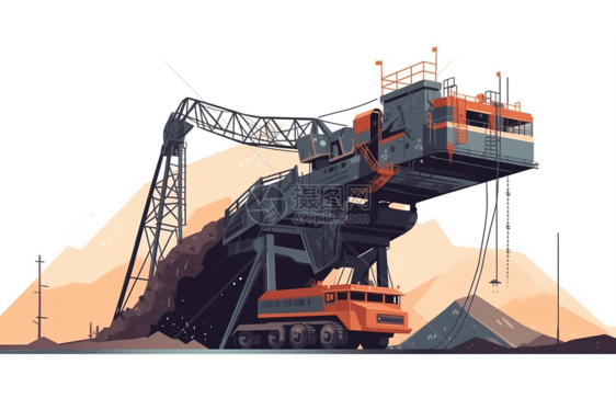 大型煤矿开采机器图片