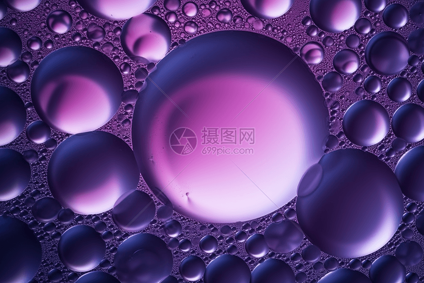 唯美紫色气泡背景图片