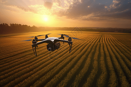 农田里的无人机图片