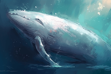 大海中的白鲸高清图片
